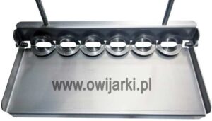 Ręczna pierogarka 67 mm gładka bez falbanki – blat roboczy ze stemplami do pierogów