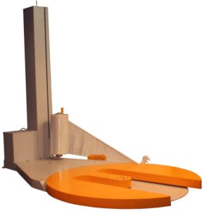 Owijarka do palet WS 0011N – widok z przodu ze stołem w kształcie litery U